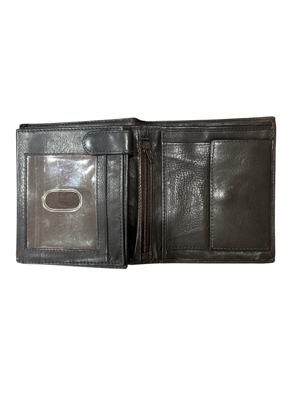 Men's Bifold Genuine Handcrafted Brown Leather Wallet EUVC